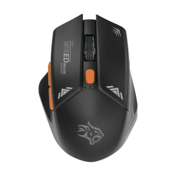 PORODO GAMING 2IN1 2.4G WIRELESS MOUSE DPI 1600 BLACK