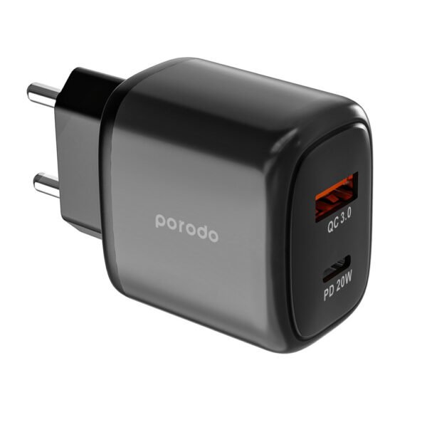 PORODO 20W + QC USB A + C CHARGER EU