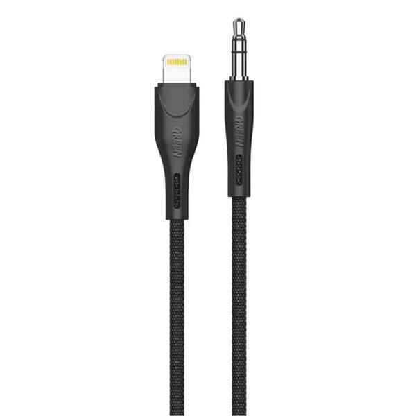 GREEN AUX 3.5 TO AUX 3.5 CABLE 1.2 2.4A BLACK