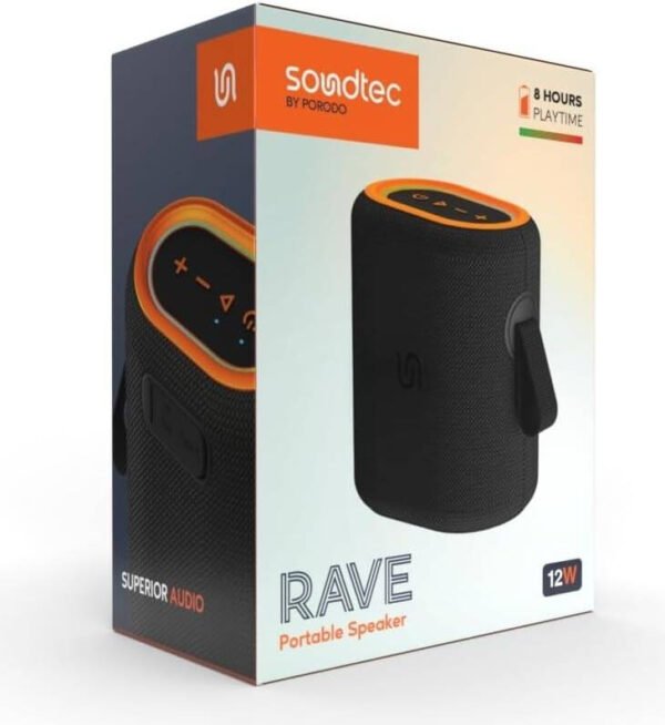 PORODO SOUNDTEC TWS SPEAKER 12W – BLACK