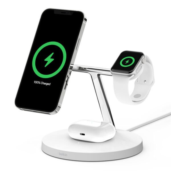 BELKIN 3IN1 WIRELESS CHARGER WITH MAGSAFE (WHITE)